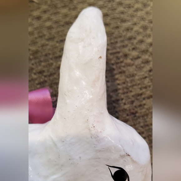 4.5 inch x 3.5 inch Paper Mache Rabbit Home Decor Cottage Core Rustic Farmhouse - Picture 11 of 13